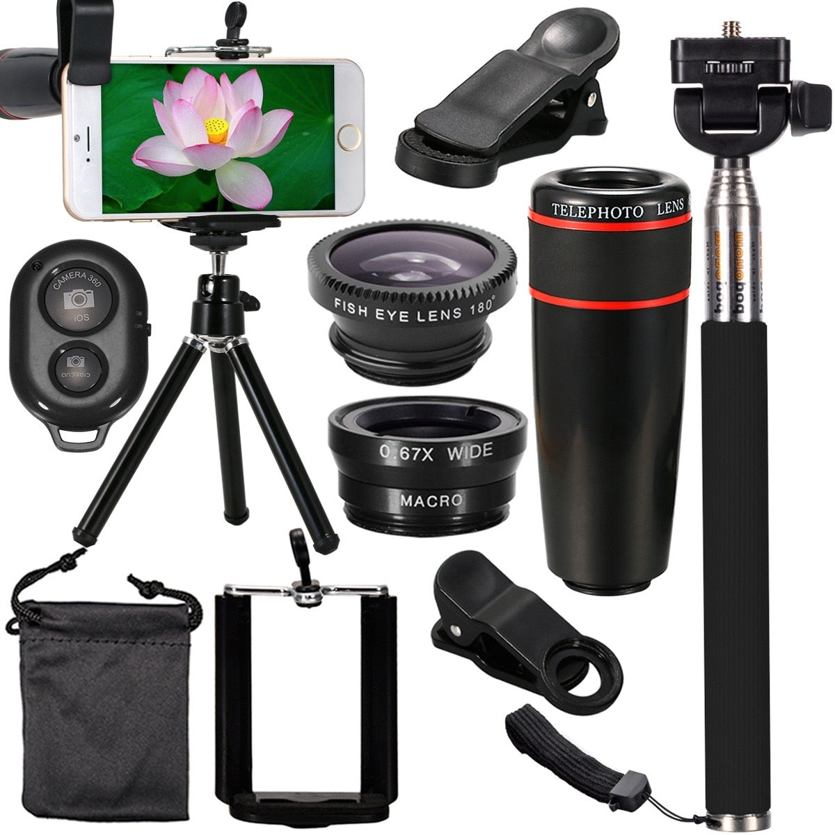 10 in 1 Smartphone Camera Lens Travel Kit